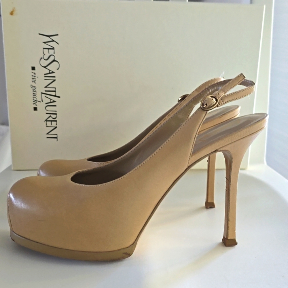 YSL beige heels size 37